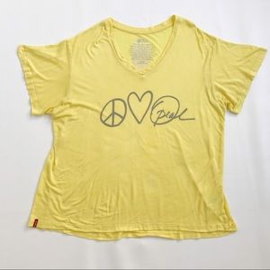 Peace Love Oprah Yellow Tee T Shirt XXL